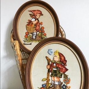 vintage needlepoint wall art